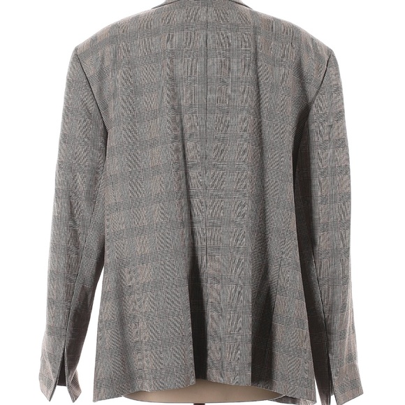 DANA BUCHMAN checkered wool blazer grey 24 - Picture 2 of 2